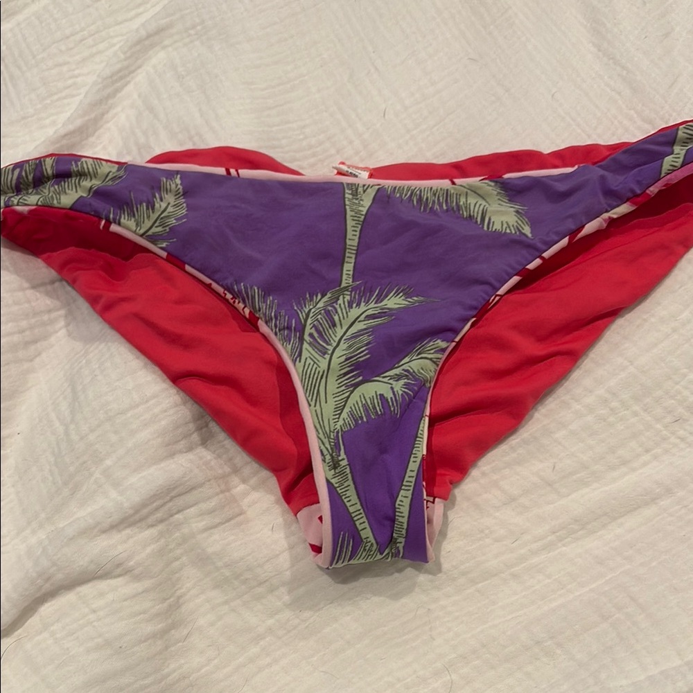Maaji Purple and Red Bikini Bottom
